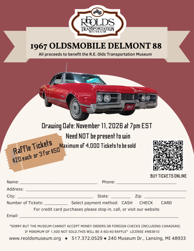 Car Raffle Display Car Raffle - R.E. Olds Museum